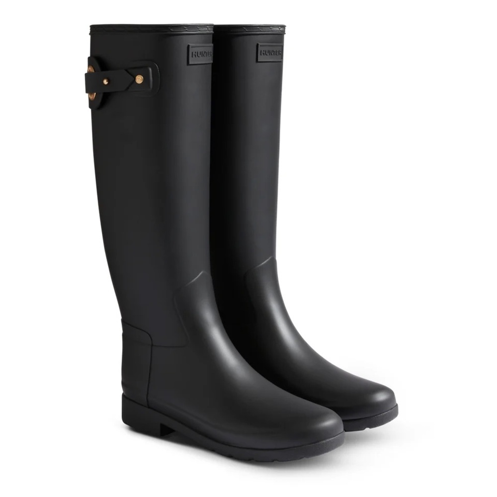 Hunter Black Tall Rain Boots